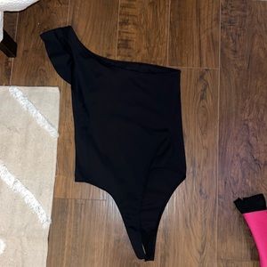 VS one shoulder body suit , SO freaking cute.